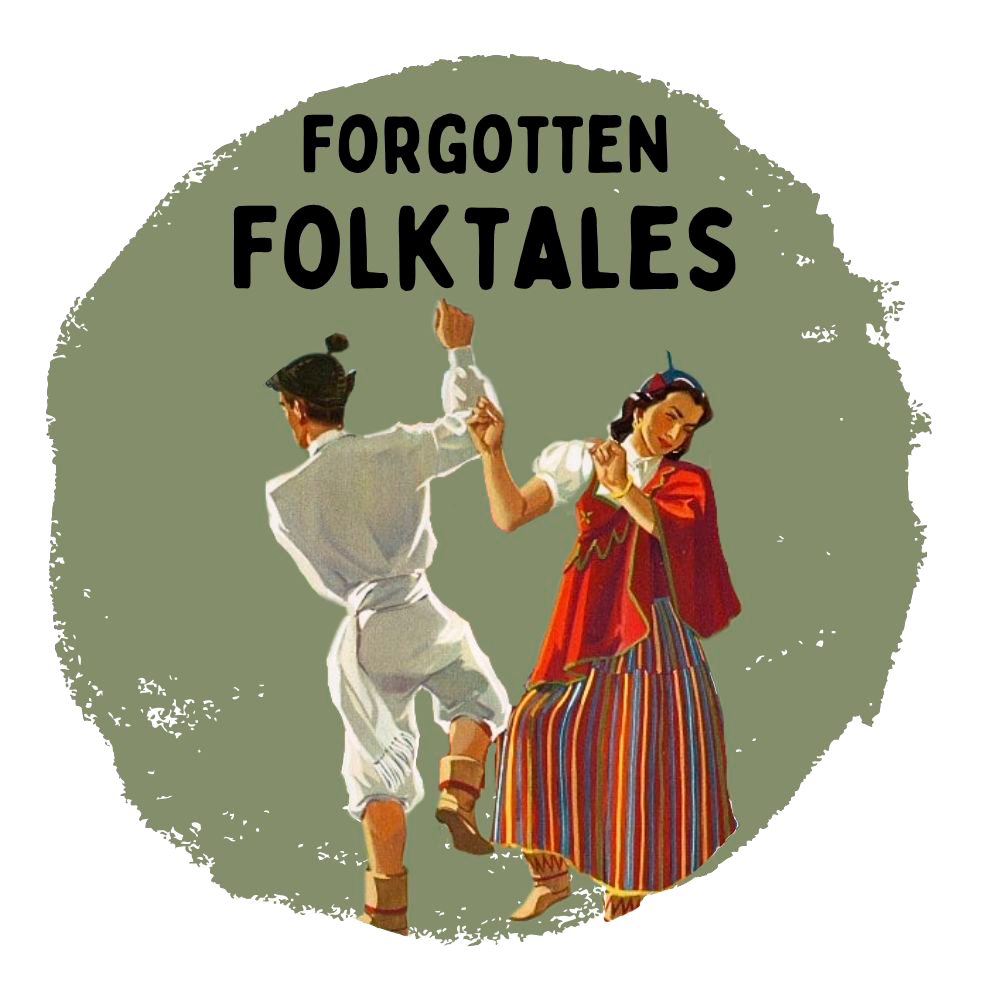Forgotten Folktales logo with folk dancers